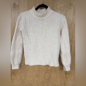 Stockh Lm Jane Knit Alpaca & Wool Blend Pullover Sweater Cream Size Small